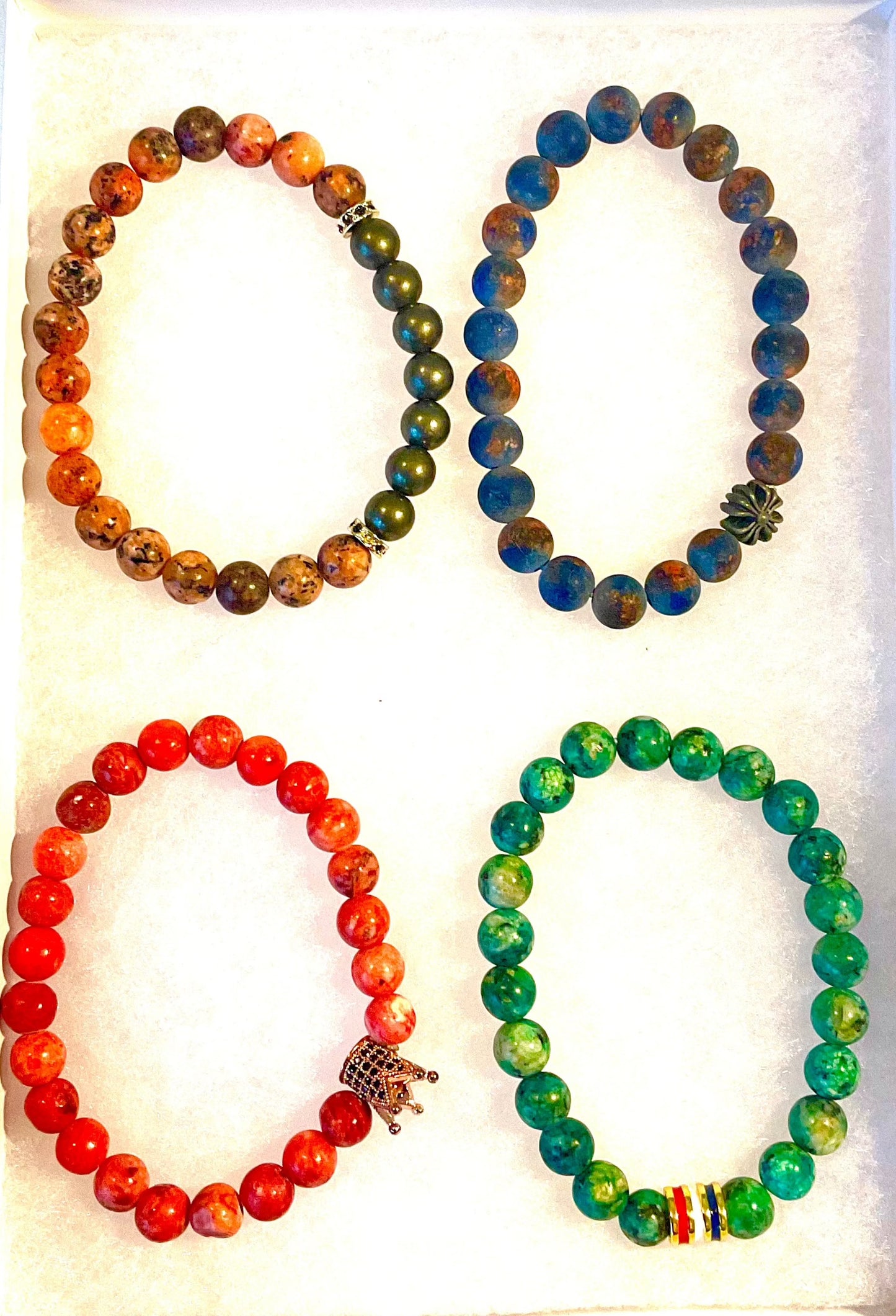 Natural Stone Beaded Bracelet Set