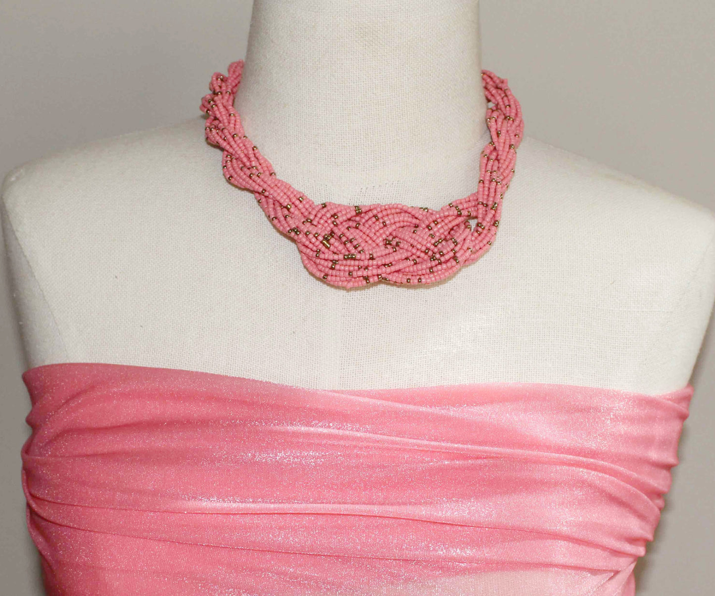 Twisted Beads Necklace and Earrings 2 PC Set - Nubian Goods
