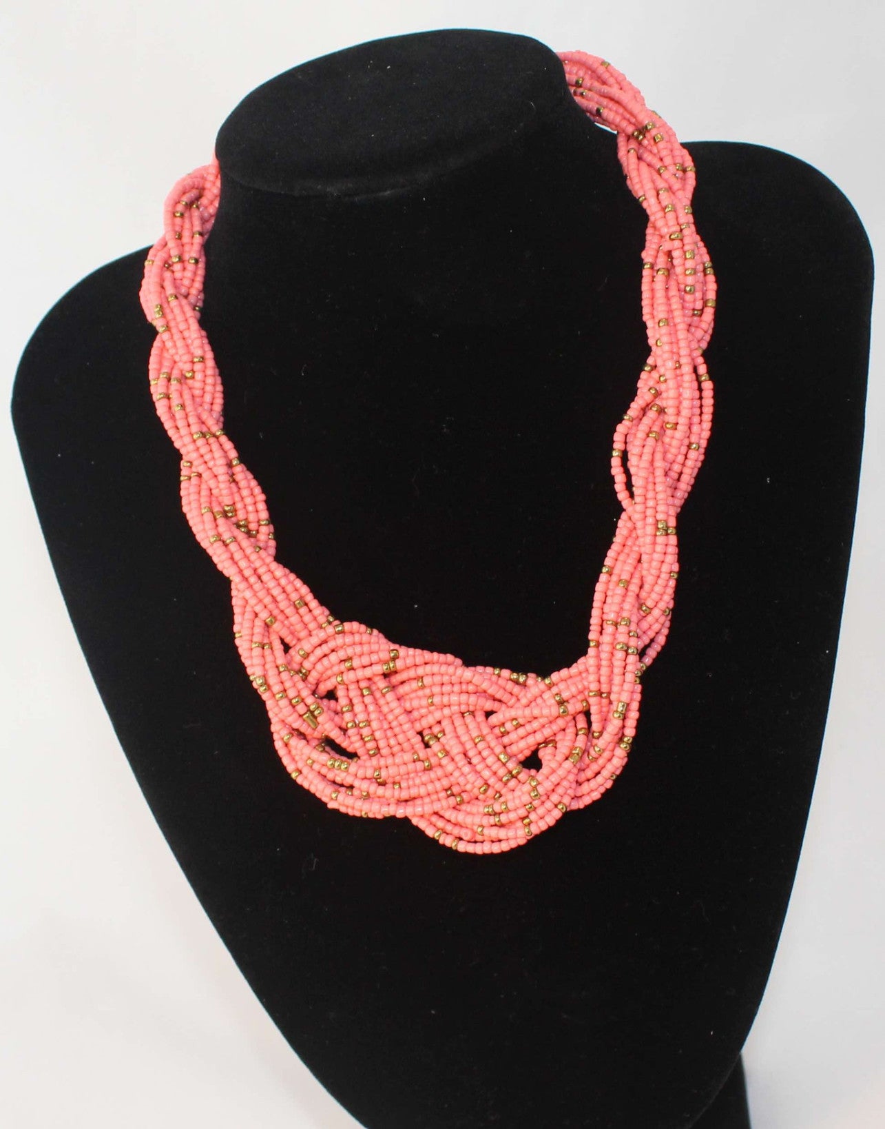 Twisted Beads Necklace and Earrings 2 PC Set - Nubian Goods