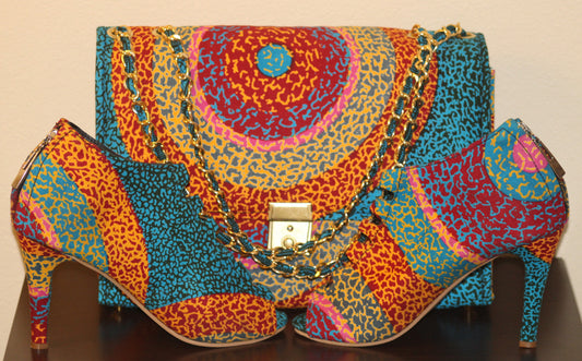 Shoe and Bag Ankara Set - Nubian Goods