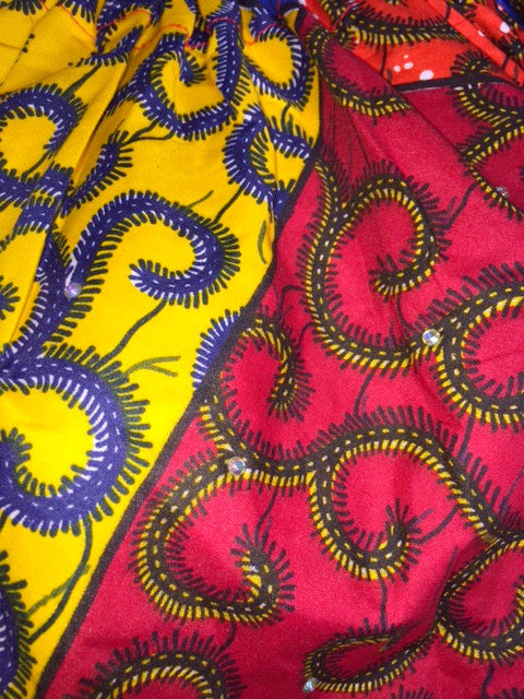 Ladies Ankara high shoulder dress - Nubian Goods