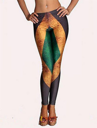 Printed Leggings Jamaican Flag - Nubian Goods