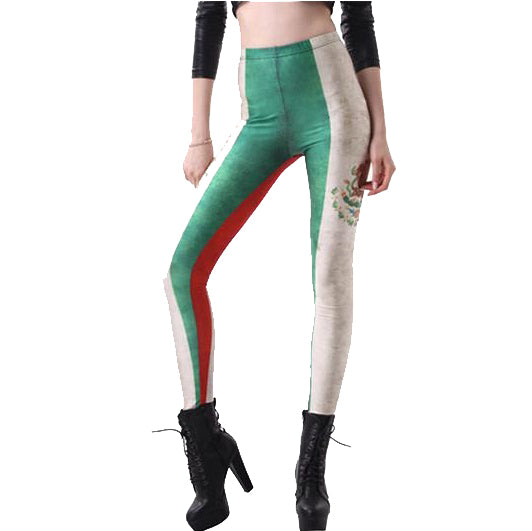 Printed Leggings Mexican Flag