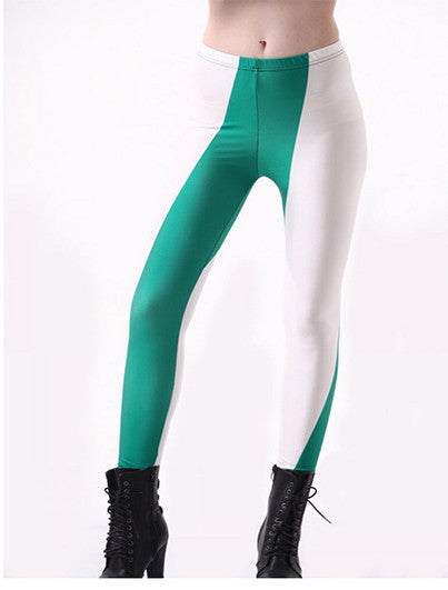 Printed Leggings Nigerian Flag - Nubian Goods