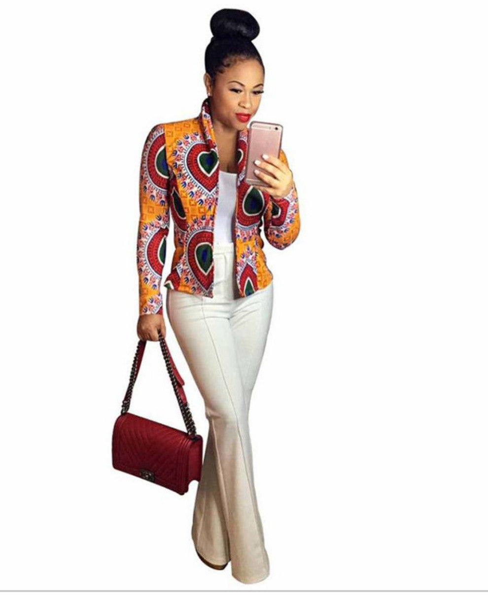 Ladies Short Ankara Jacket - Nubian Goods